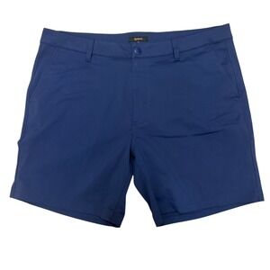 QUINCE ProTech Golf Shorts Wavecrest Blue Mens Size 36 7 Inch Inseam